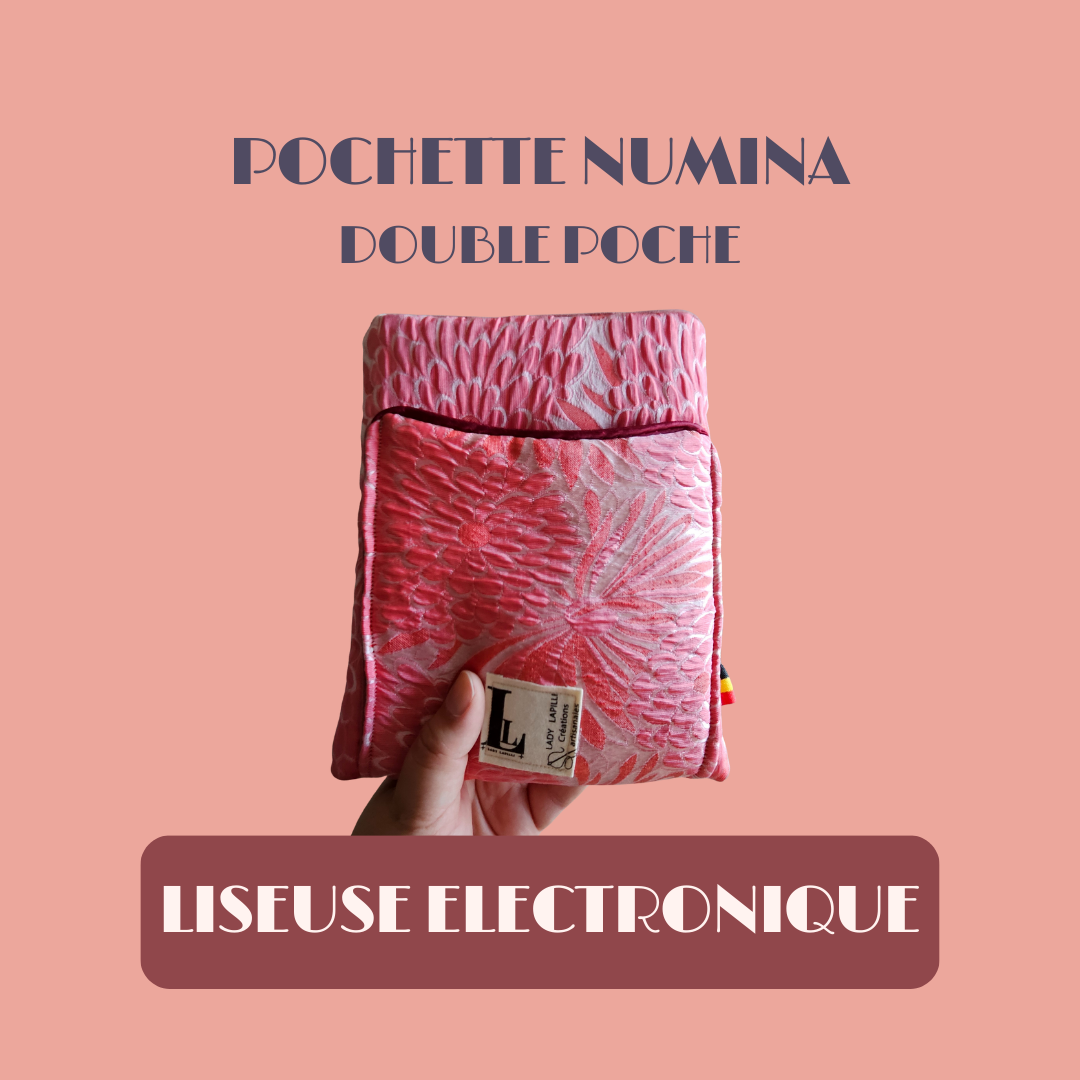 Numina, pochette double poche pour liseuse